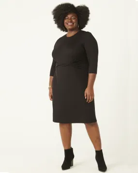 Aiysha Knot-Front Dress | Black