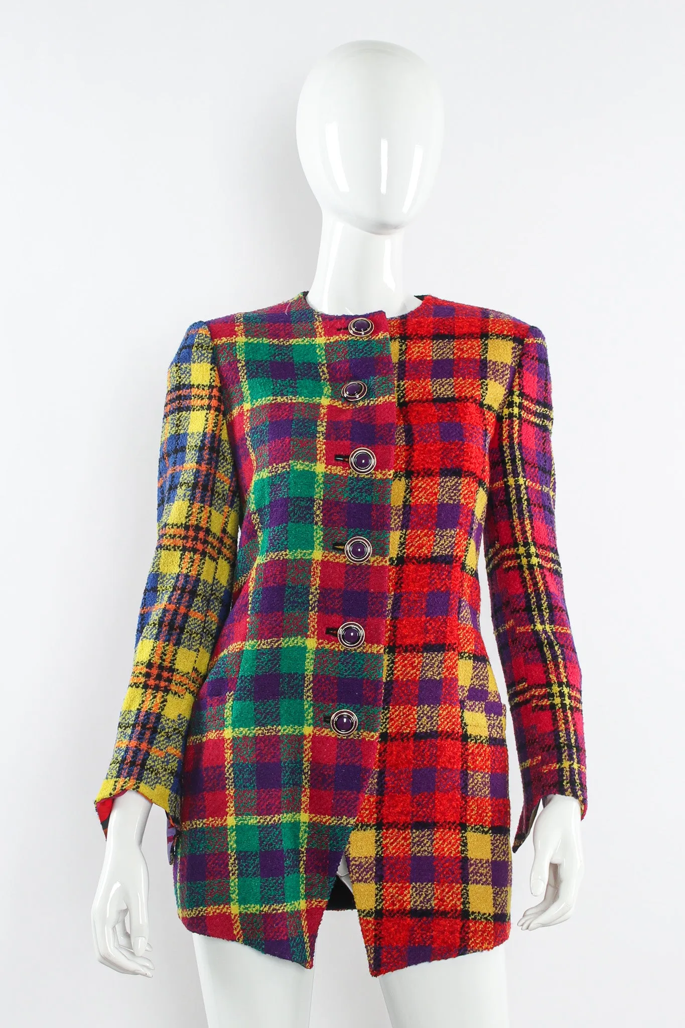 1991 A/W Rainbow Tartan Plaid Jacket