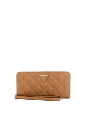 Beige Cessily Quilted Large Wallet