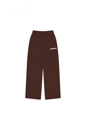 BLOCK WIDE-LEG SWEATPANTS | BROWN