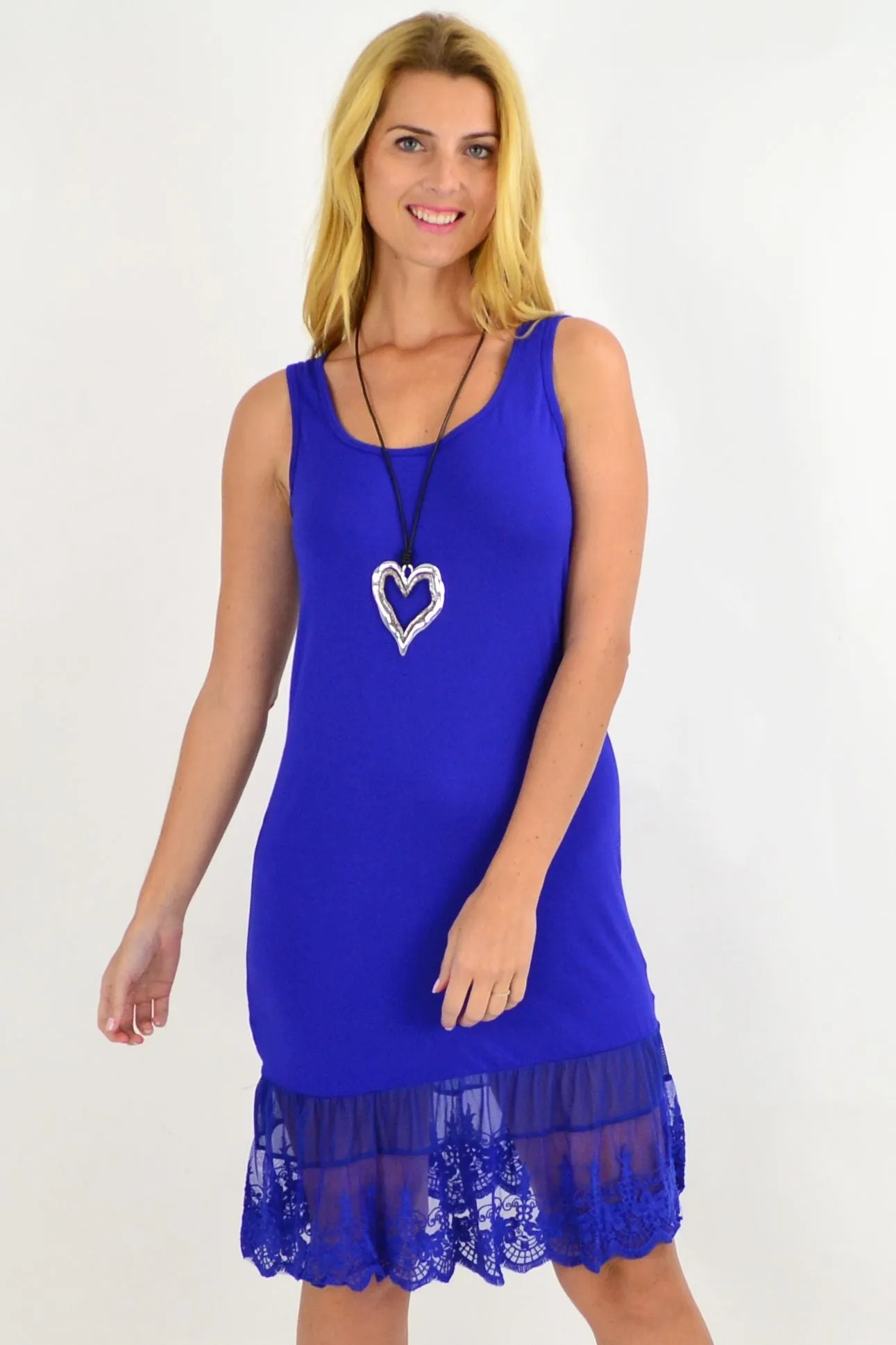 Clarity Cobalt Lace Trim Slip