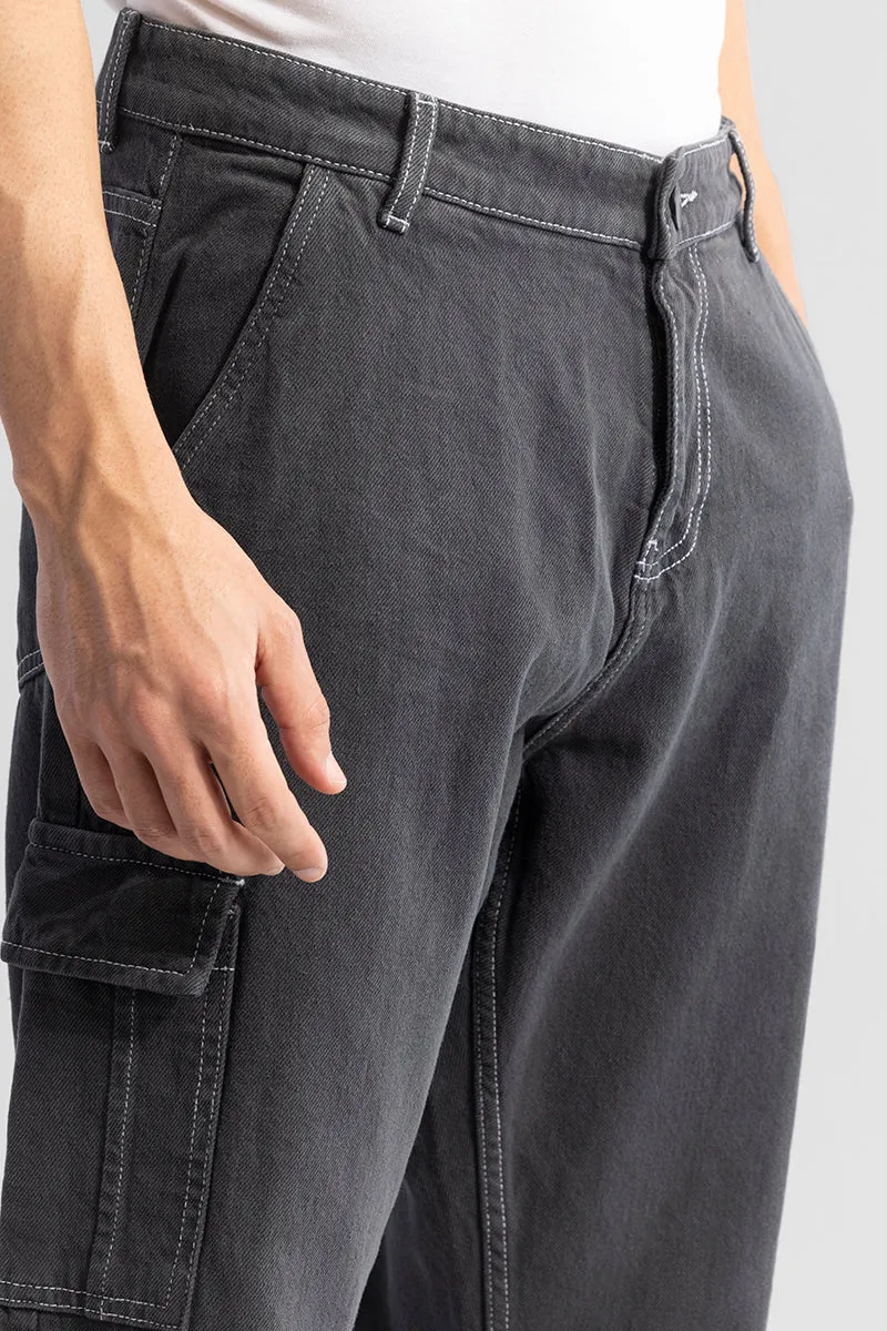 Cosmic Washed Black Baggy Fit Jeans