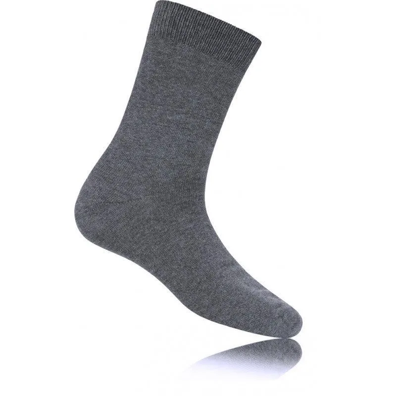 Cotton Rich Ankle Socks - 3 Pairs | Black | Grey | Navy | Brown | White