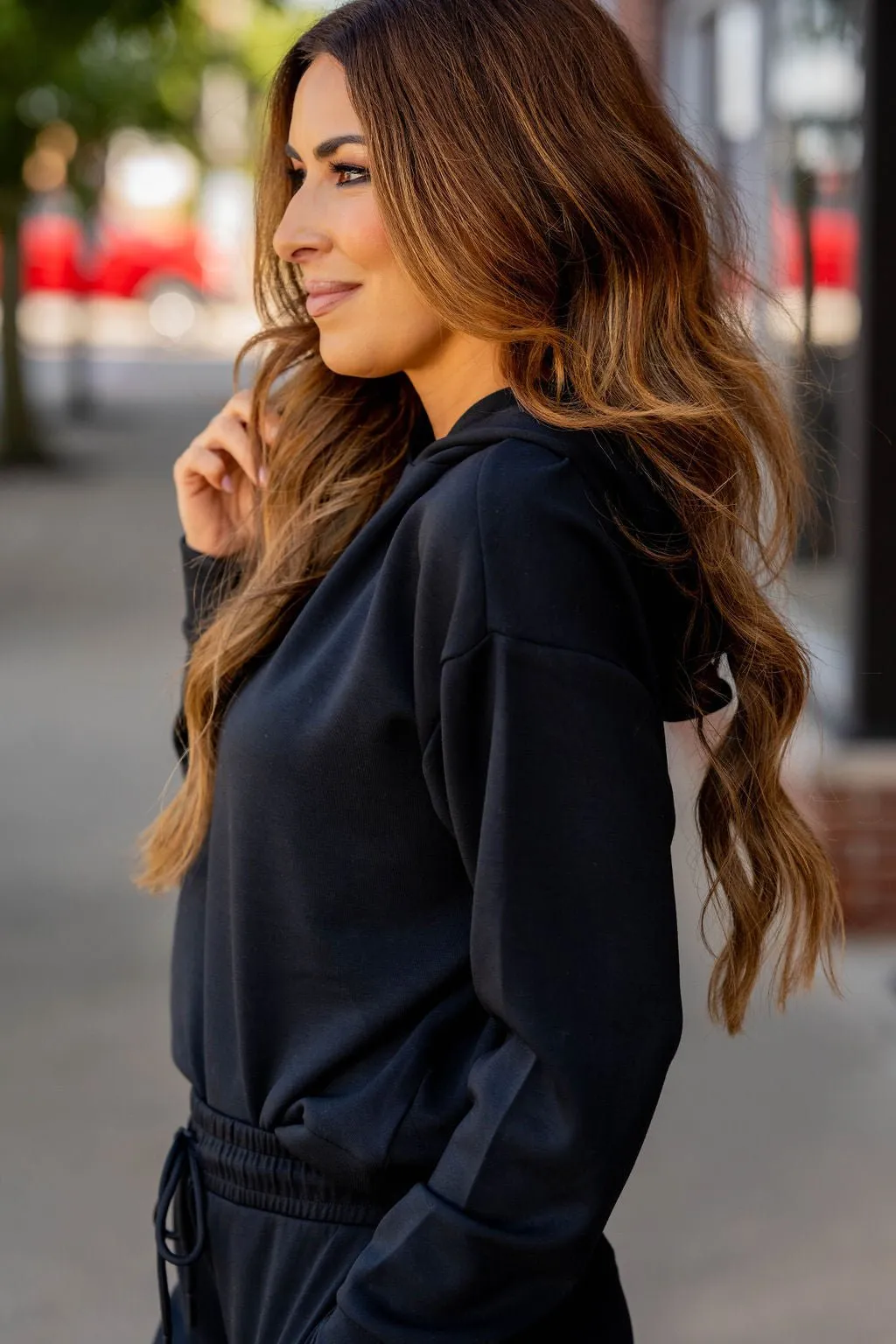 Cropped Hooded Sweatshirt