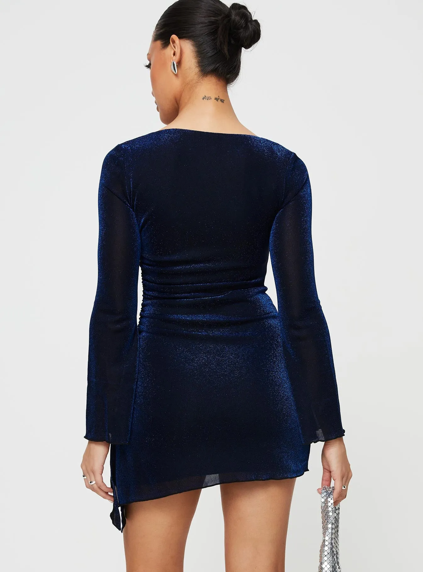 Donelli Long Sleeve Mini Dress Navy