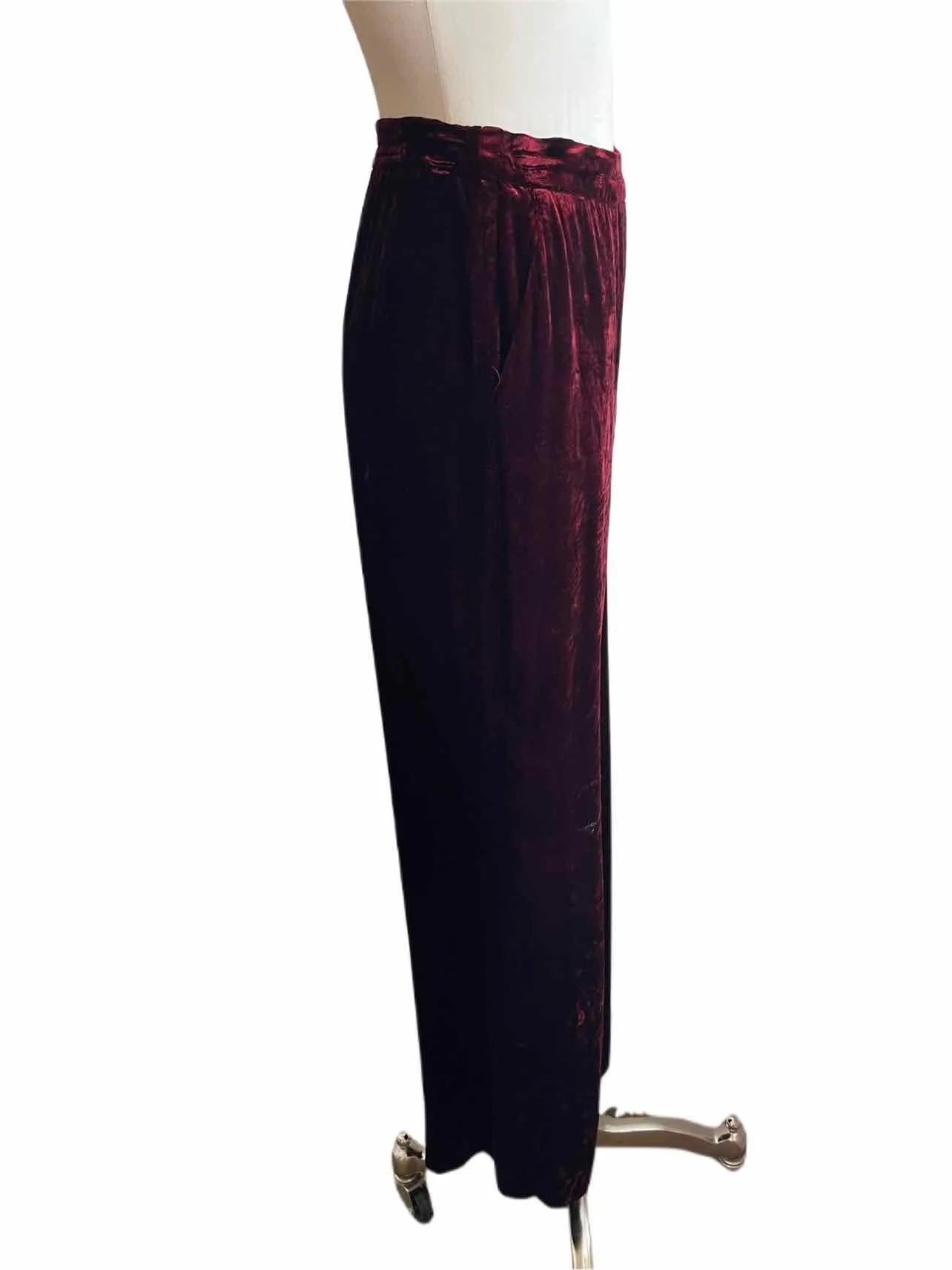 ETRO Wine Velvet Solid Pants | 2