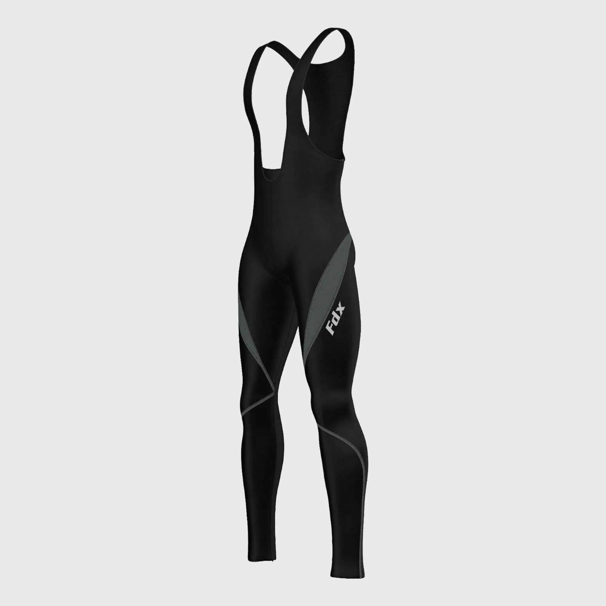 Fdx Viper Men's & Boy's Grey Thermal Padded Cycling Bib Tights