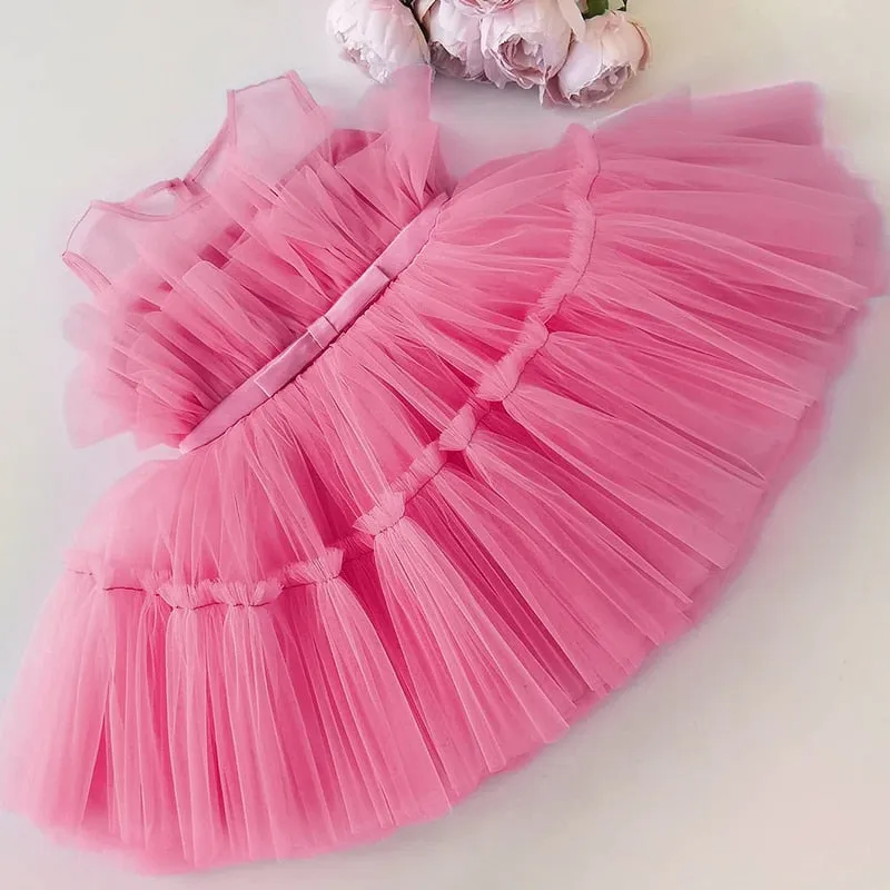 Kids Elegant Fluffy Prom Gown