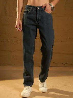 Korean Baggy Fit Dark Blue Jeans