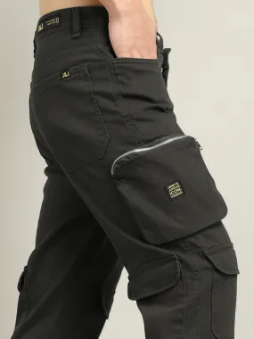 Lucas Multipocket Grey Cotton Drill Cargo