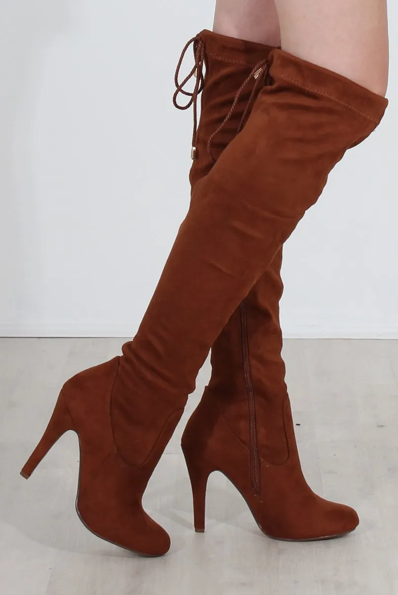 Milo Mocha Over The Knee Boots