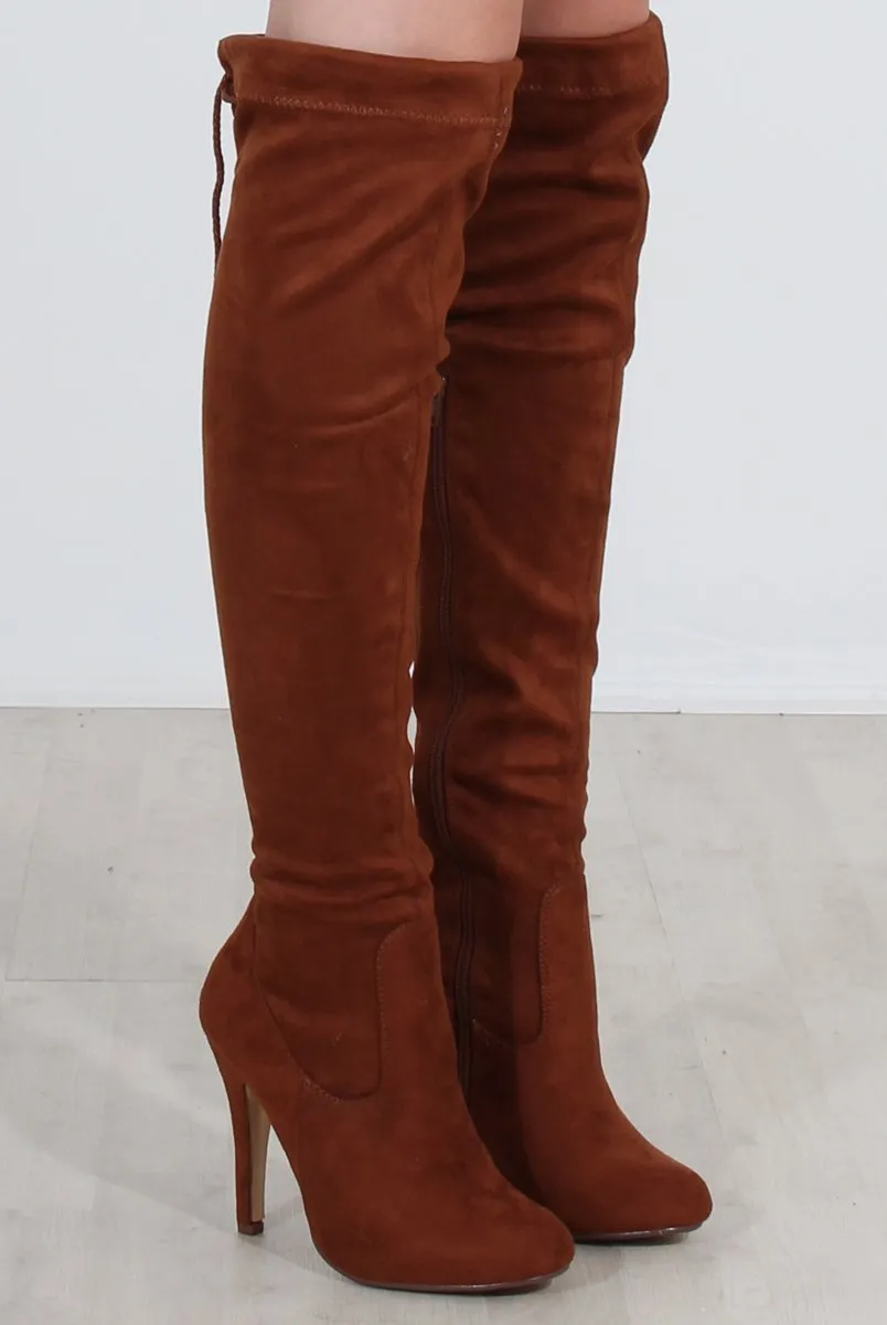 Milo Mocha Over The Knee Boots