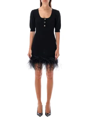 MINI DRESS FEATHER TRIM