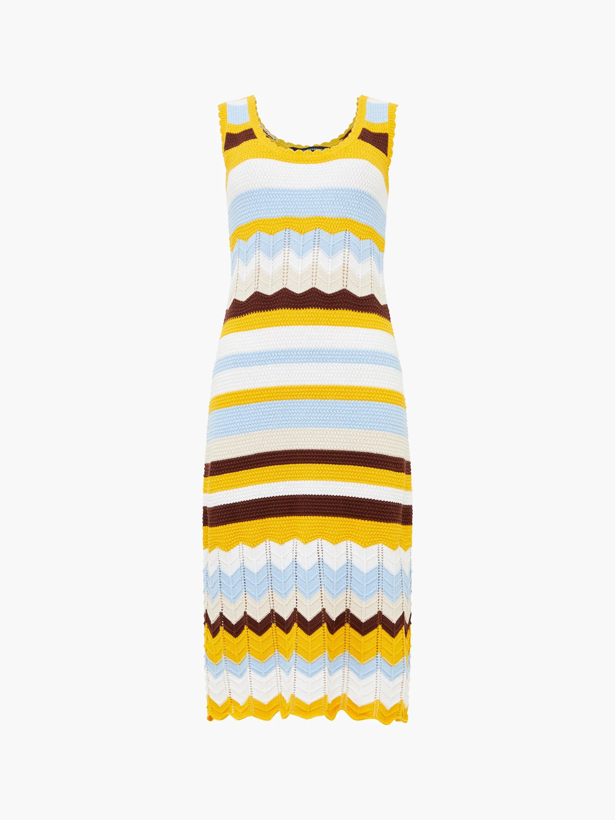 Nellis Cotton Striped Crochet Dress