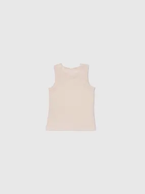 organic cotton, merino wool and silk kids tank - natural