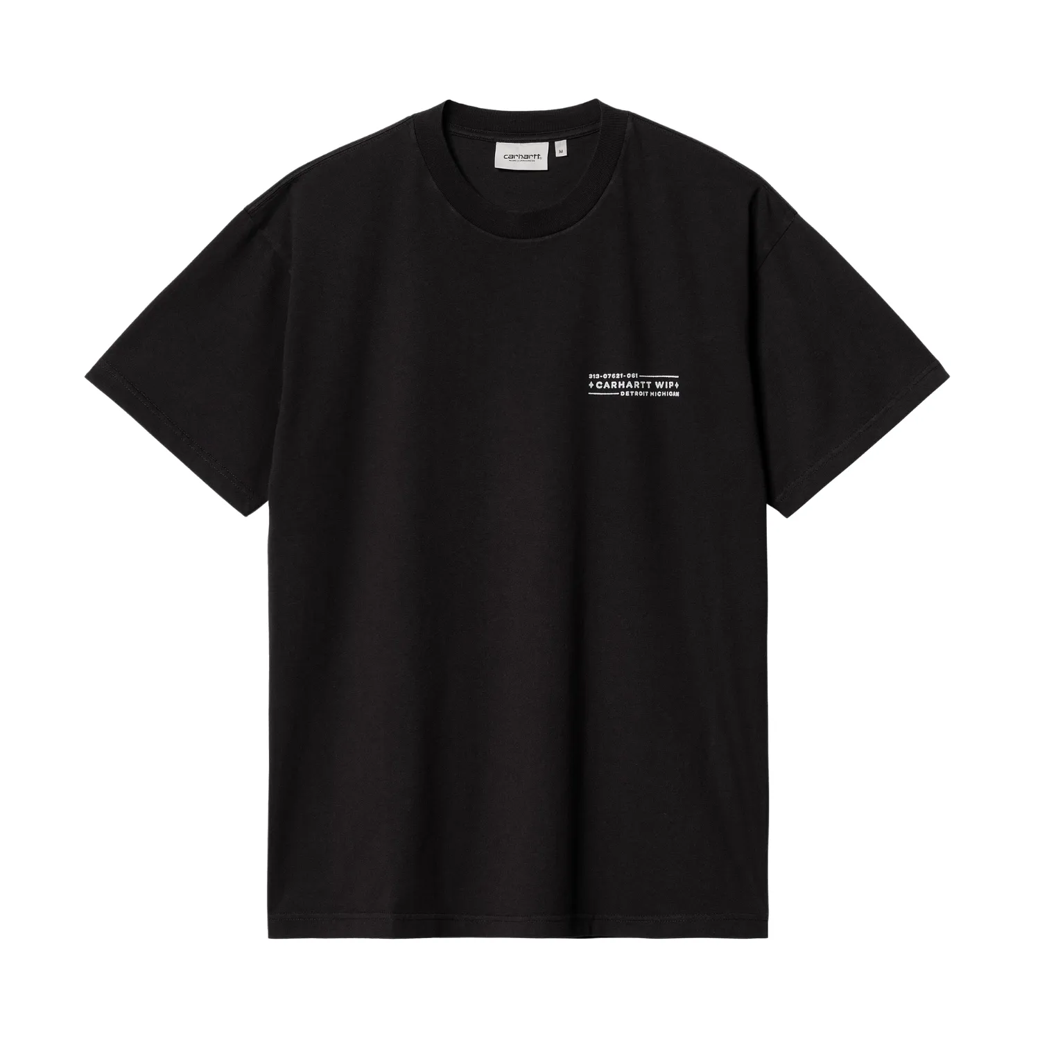 S/S Stamp T-Shirt - Black/White Stone Washed