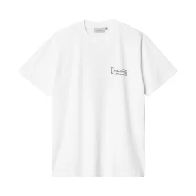 S/S Stamp T-Shirt - White/Black Stone Washed