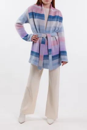 SUSTAINABLE VARIEGATED STRIPE CARDIGAN