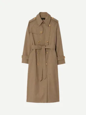 Toussaint Trench Coat in Beige Check