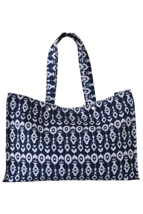 Weekender Tote / Indigo Ikat