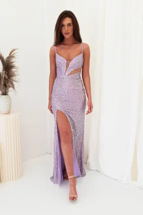 Wren Beaded Gown | Lavendar